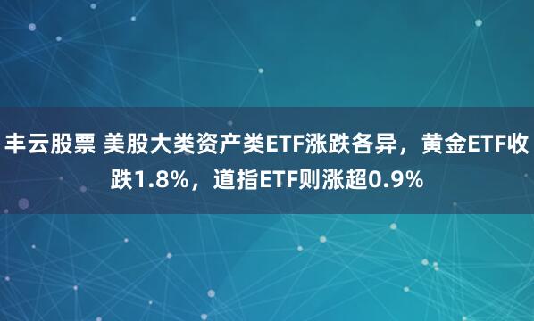 丰云股票 美股大类资产类ETF涨跌各异，黄金ETF收跌1.8%，道指ETF则涨超0.9%