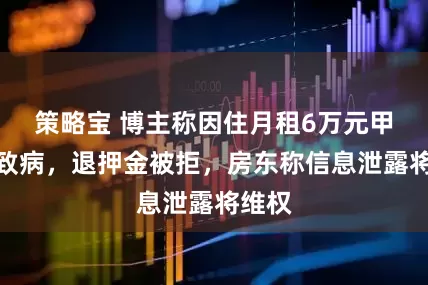 策略宝 博主称因住月租6万元甲醛房致病，退押金被拒，房东称信息泄露将维权